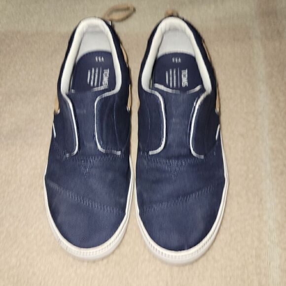 Toms Pasadena slip on shoes blue and white size 5.5. ^ - Picture 9 of 9